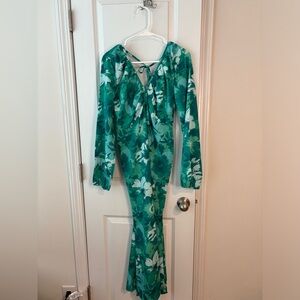 Green mermaid dress